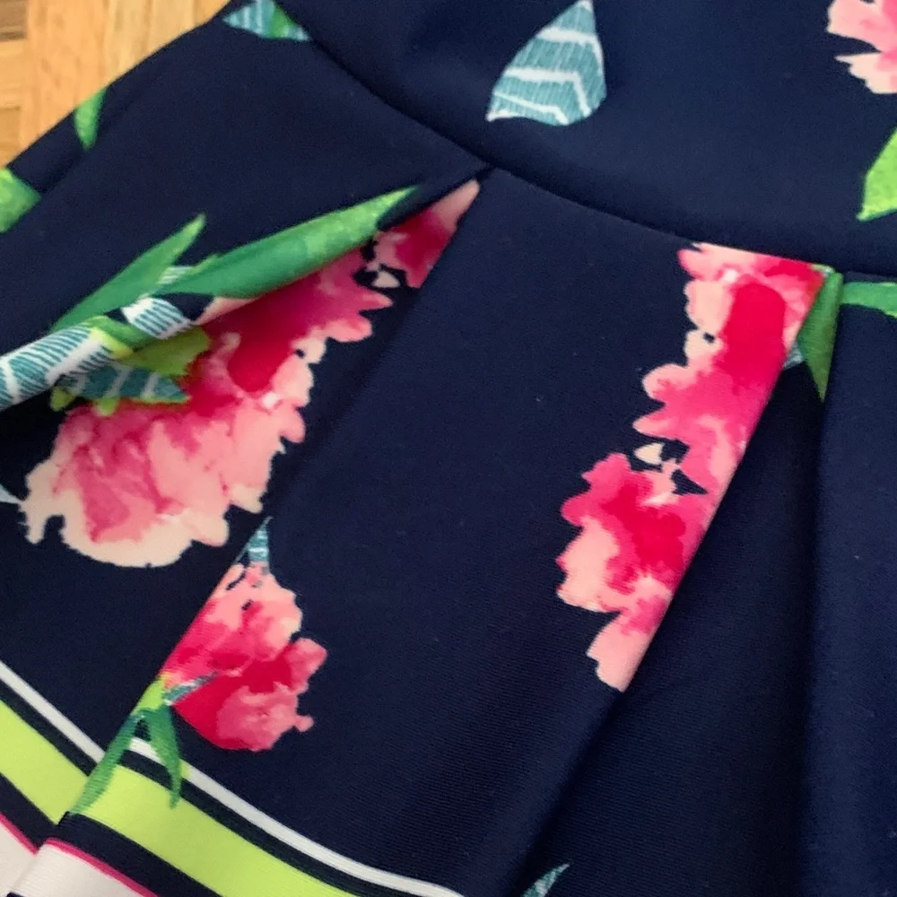 EUC Rare Editions - Floral Print Dress w/ Tulle Skirting - Girls Size 8